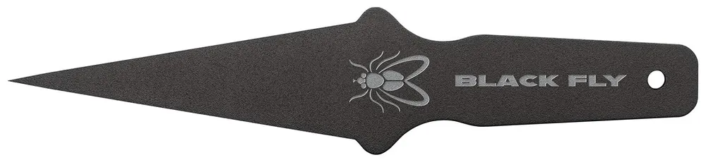Cold Steel Black Fly Thrower Fixed Plain Black 1055 Carbon Steel Blade/Handle