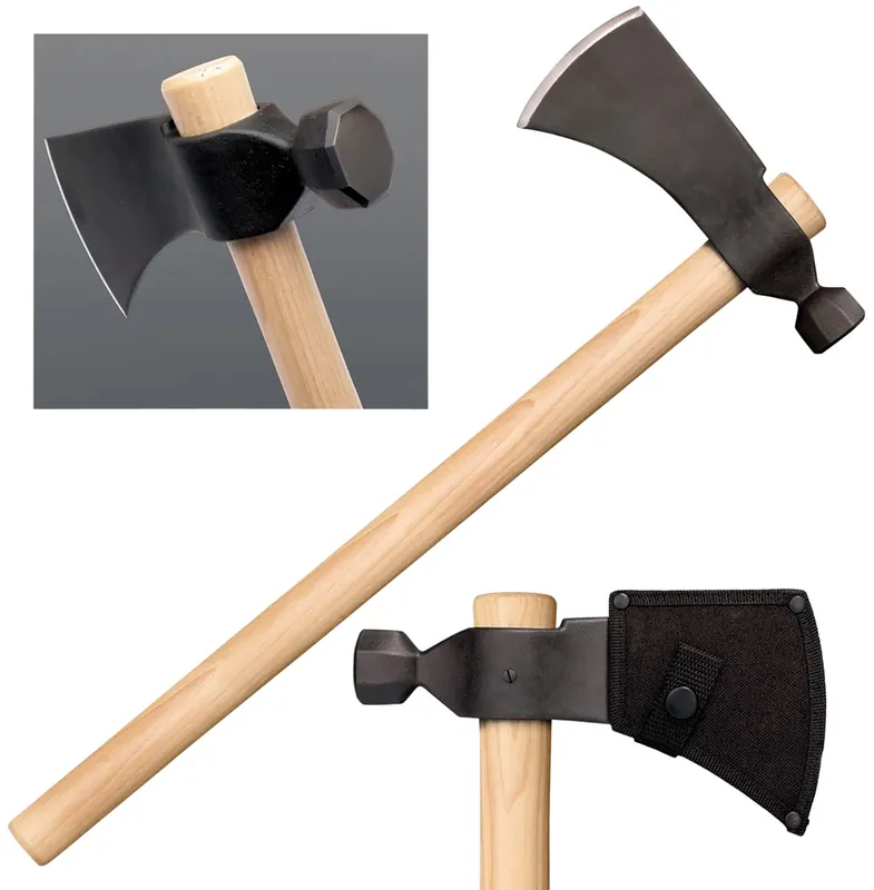 Cold Steel Rifleman‘s Hawk 3.50" Blade 1055 Carbon Steel Blade American Hickory Handle 22" Long Tomahawk