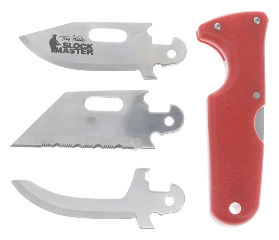 Cold Steel Click-N-Cut Slock Master Skinner 2.50" Fixed Part Serrated Caping/Clip/Utility Satin 420J2 SS Blade Orange ABS Handle Blister Pack Packaging