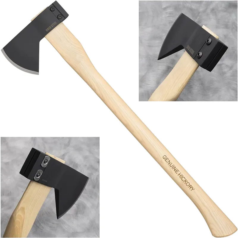 Cold Steel Hudson Bay Camp 3.25" Blade 1055 Carbon Steel Blade American Hickory Handle 12.75" Long Hatchet