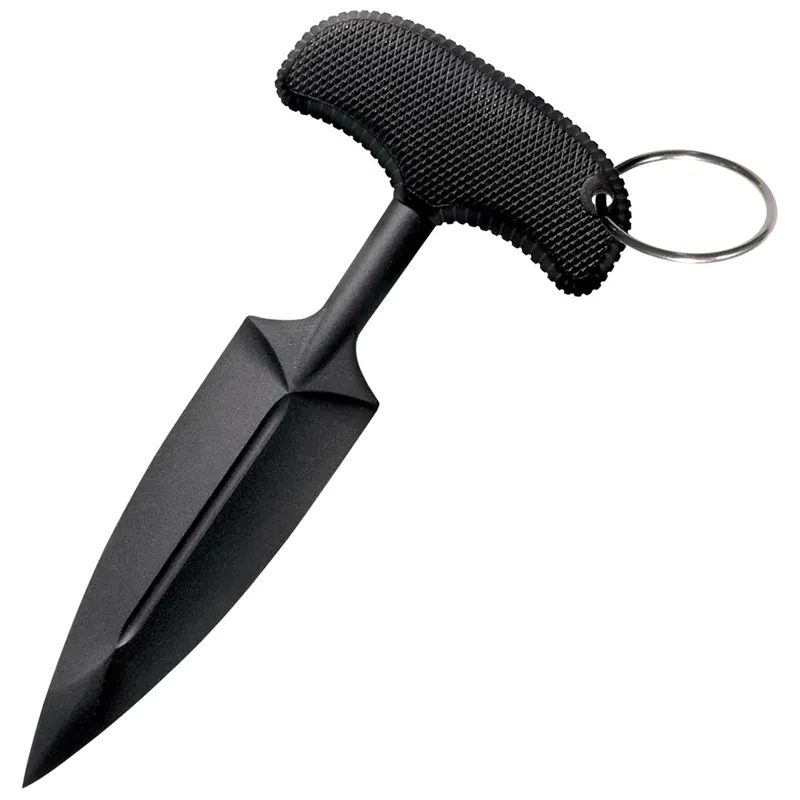 Cold Steel FGX Push Blade I 3.50" Fixed Plain Black Textured Griv-Ex w/Overmold Kray-Ex Handle