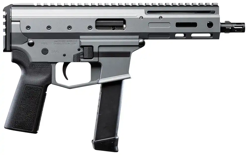 Angstadt Arms MDP-9 9mm Luger 27+1 5.85" CM Steel Barrel Alum Rec M-LOK Handguard Polymer Grip Rail Tactical Gray AAMDP09PG6