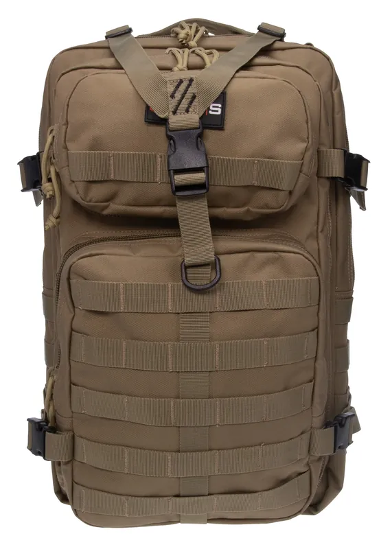 G*Outdoors Tactical Bugout Computer Backpack Tan Polyester for 2 Pistols & Magazines