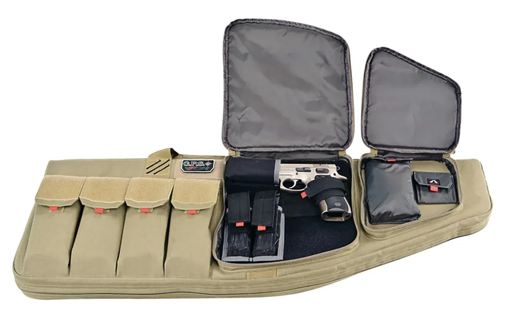 G*Outdoors Tactical AR Case 30 Tan 1000D Nylon with Mag & Storage Pockets