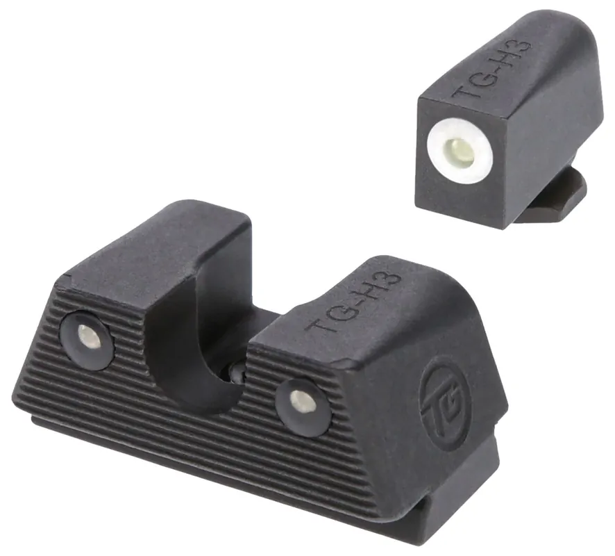 TruGlo Tritium X Green White Outline Front & Rear Black Steel Nitride Fortress Finished Frame Glock 42, 43, 43X, 48
