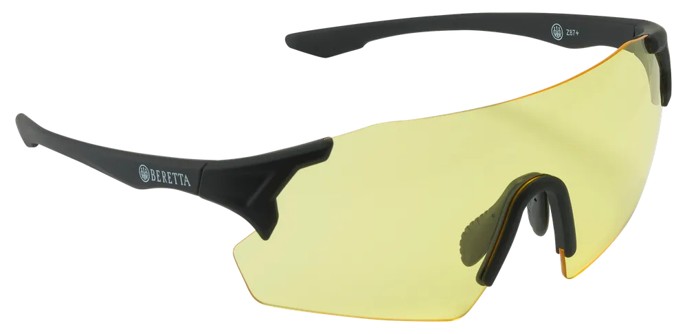 Beretta USA OC061A28540229UNI Challenge EVO Glasses Yellow Lens Black Frame