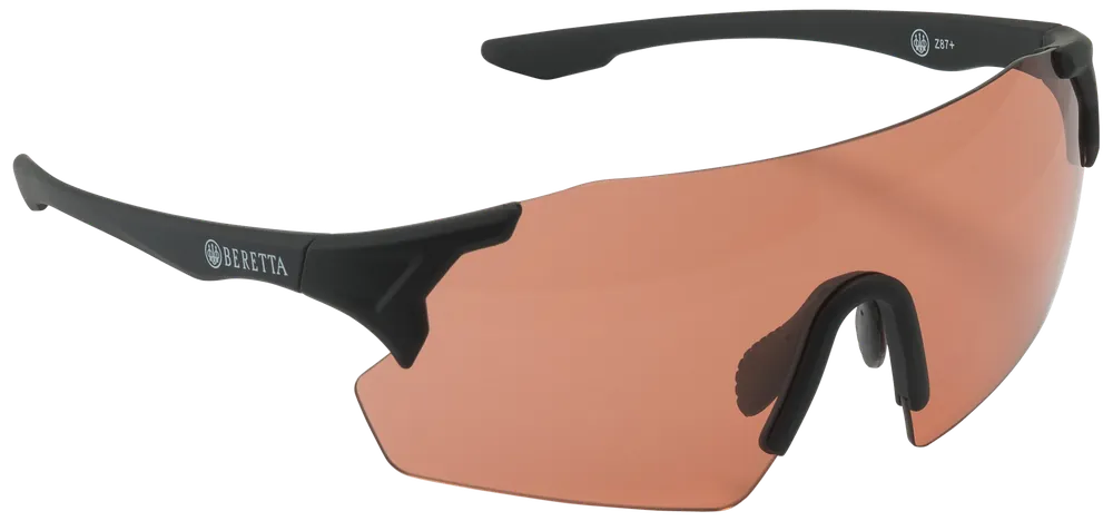 Beretta USA OC061A28540407UNI Challenge EVO Glasses Orange Lens Black Frame