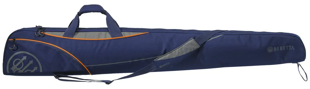 Beretta USA Uniform Pro EVO Double Soft Gun Case Blue with Orange & Gray Accents for 2 Long Guns with 32 Barrels"