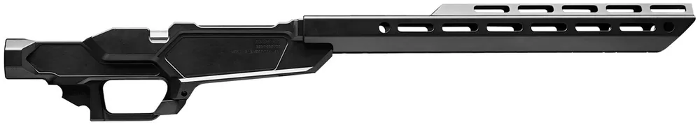 Sharps Bros Heatseeker Rifle Chassis Stock Chassis Matte Black Cerakote 6061-T6 Aluminum with 14" M-LOK Handguard for Savage 110 Short Action