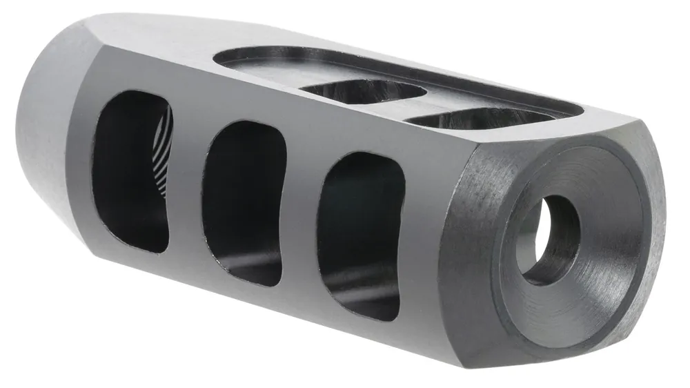 TacFire Tanker Muzzle Brake Black Oxide Steel with 5/8"-24 tpi Threads 2.76" OAL 1.37" Diameter for 308 Win