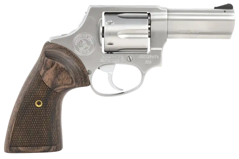 Taurus 2856EX39CH 856 Executive Grade 38 Special +P Caliber with 3" Barrel, 6rd Capacity Cylinder, Overall Polished Satin Stainless Steel Finish & Altamont Wood Grip