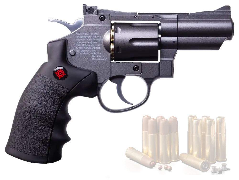 Crosman SNR357 SNR357 CO2 177 BB 6rd Gray Metal Overall Silver Accents with Black Rubber Grip