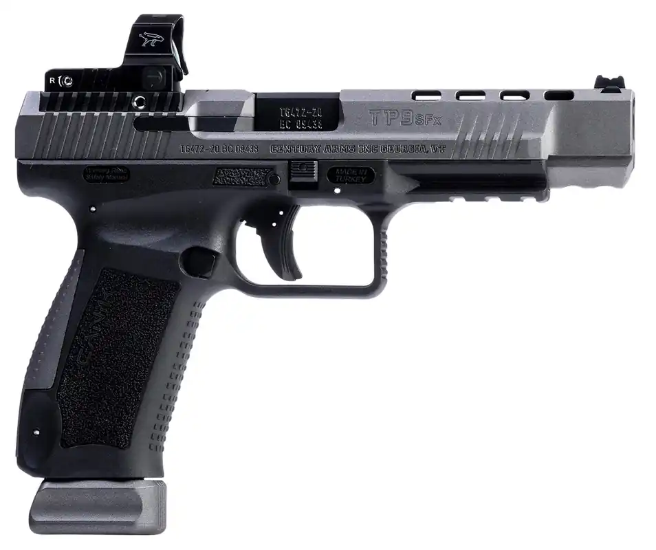 Canik TP9SFx w/MeCanik MO2 Red Dot 9mm Luger Pistol 5.20" Tungsten Gray/Black HG7166GN