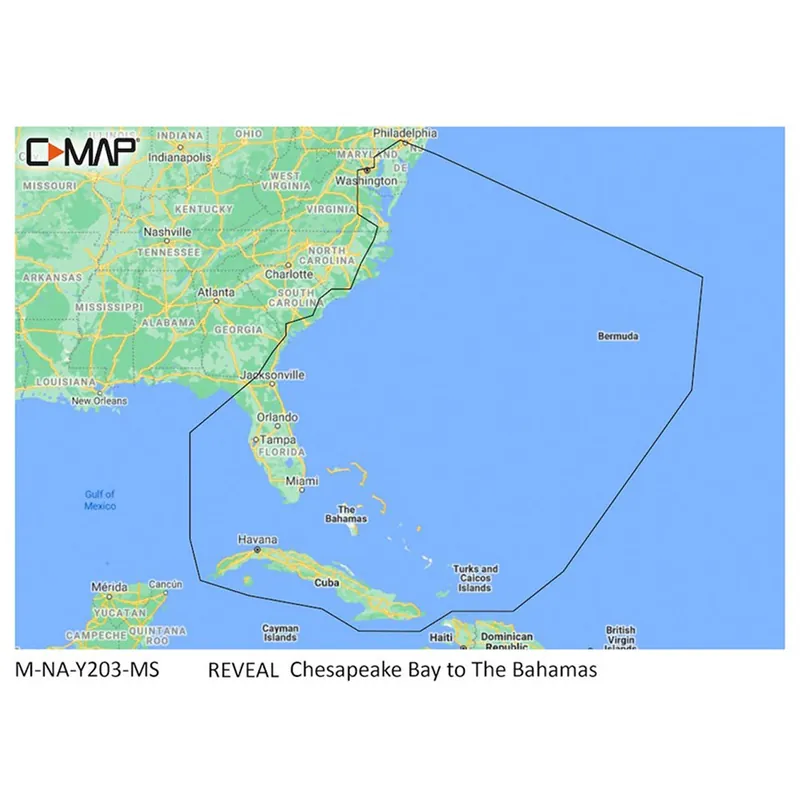 Lowrance C-MAP REVEAL - Chesapeake Bay to The Bahamas