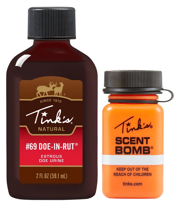 Tinks 69 Doe-In-Rut Value Pack Deer Attractant Doe Scent Includes Scent Bomb