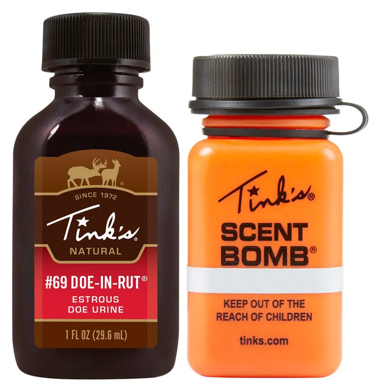 Tinks 69 Doe-In-Rut Value Pack Deer Attractant Doe In Estrus Scent Includes Scent Bomb