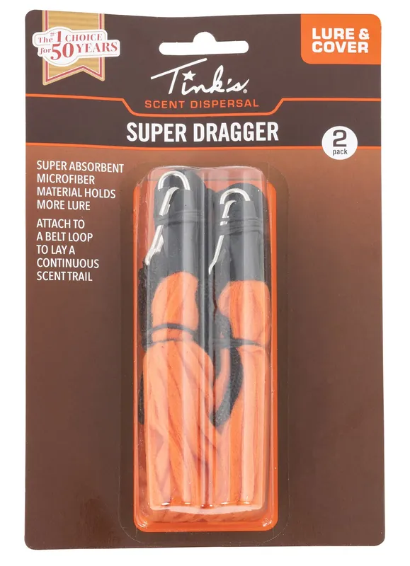 Tinks Scent Dragger 2 Pack Microfiber with 6" of Drag Line