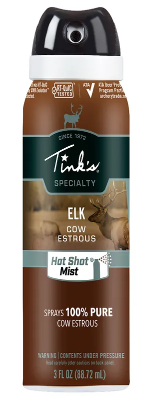 Tinks Hot Shot Mist Elk Attractant Elk Cow in Estrous Scent 3 oz