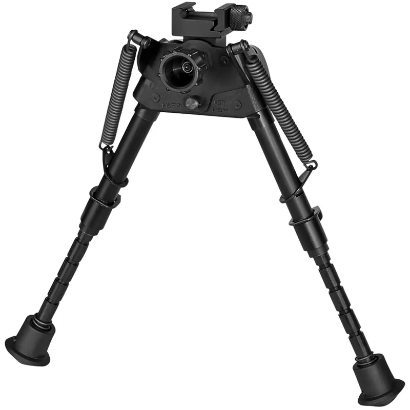 Harris Bipods Swivel BR, 6-9" Vertical Adjustment, Picatinny Rail Attachment Black