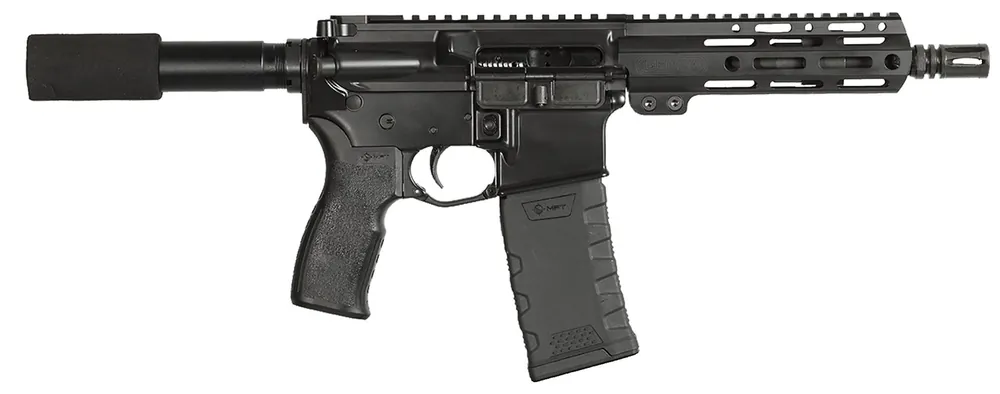 Bersa BAR15 5.56x45mm NATO Rifle 30+1 7.50" Barrel, A2 Flash Hider, Black Bruniton Finish, Buffer Tube Stock, M-LOK BAR15PBM