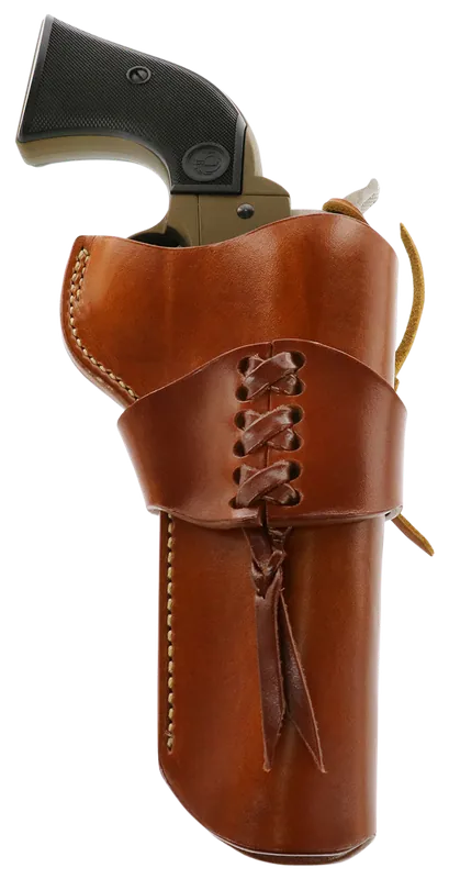 Galco Wrangler OWB Leather Tan Belt Loop Fits Ruger Wrangler RH Compatible w/ Wrangler Cartridge Belt