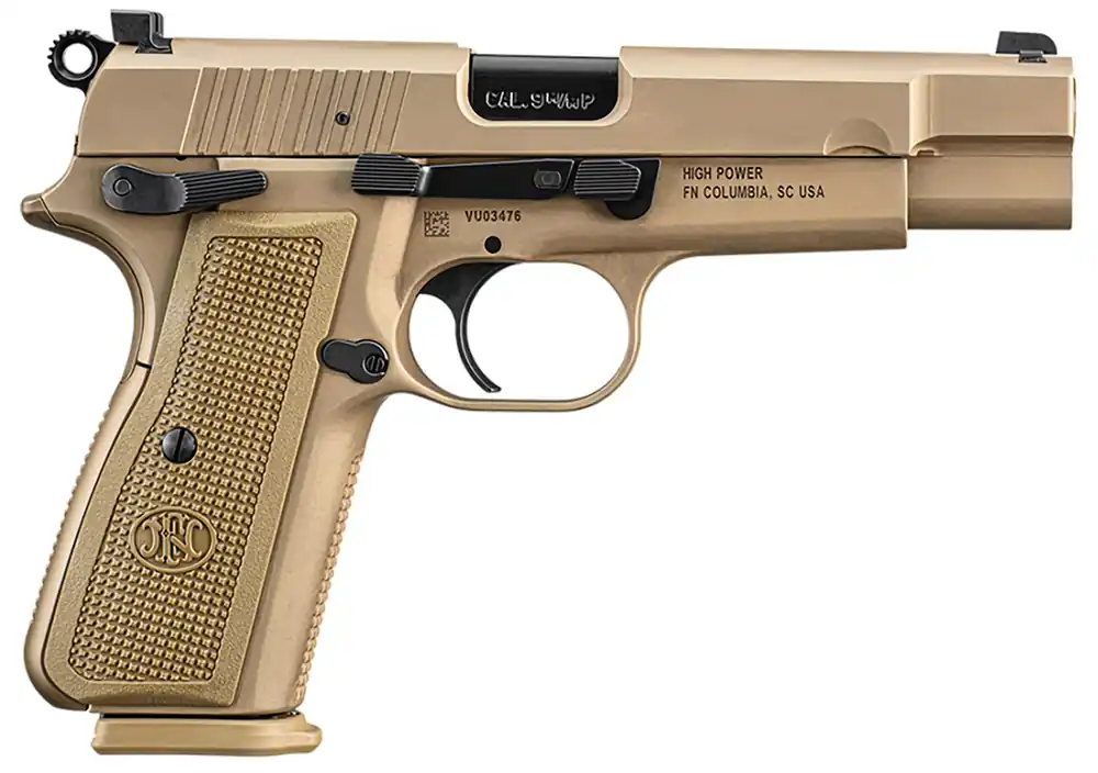 FN High Power 9mm Luger 4.70" Pistol Flat Dark Earth
