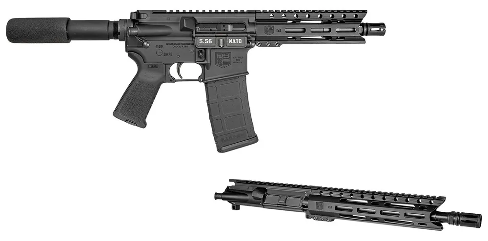Diamondback DB15 Pistol Combo 5.56/300 Blackout 30+1 7"/10" Barrels Alum Rec M-LOK Handguard Flash Hider Black DB1921K001