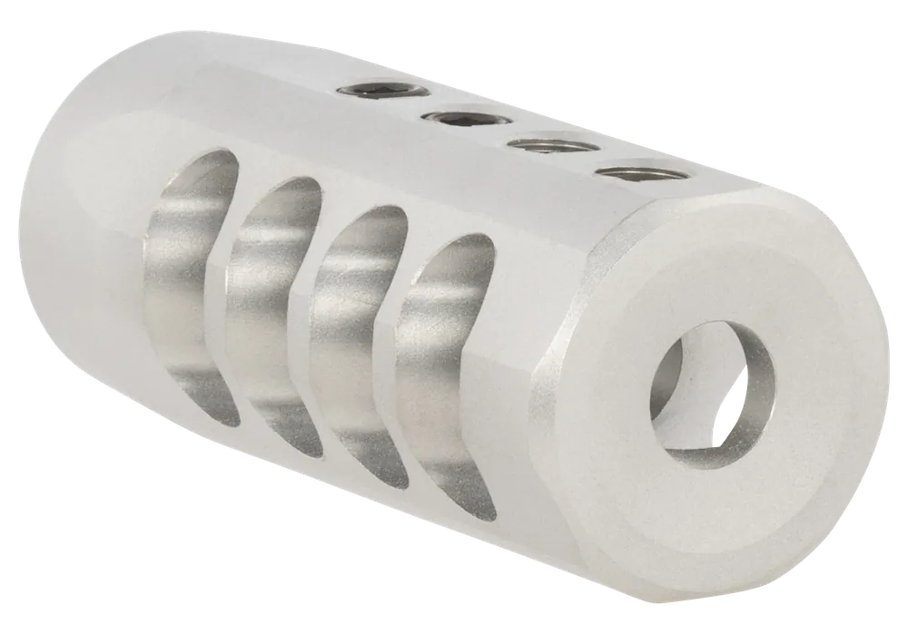 Christensen Arms Side-Baffle Muzzle Brake Natural Titanium with 5/8"-24 tpi Threads for 30 Cal (.920" D Bull barrel)