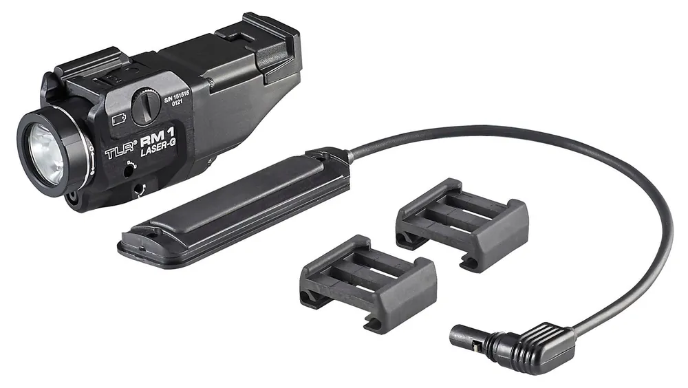 Streamlight TLR RM 1 Laser-G For Rifle 500 Lumens Output White LED Light/Green Laser 140 Meters Beam 1913 Picatinny Rail Mount Black Anodized Aluminum