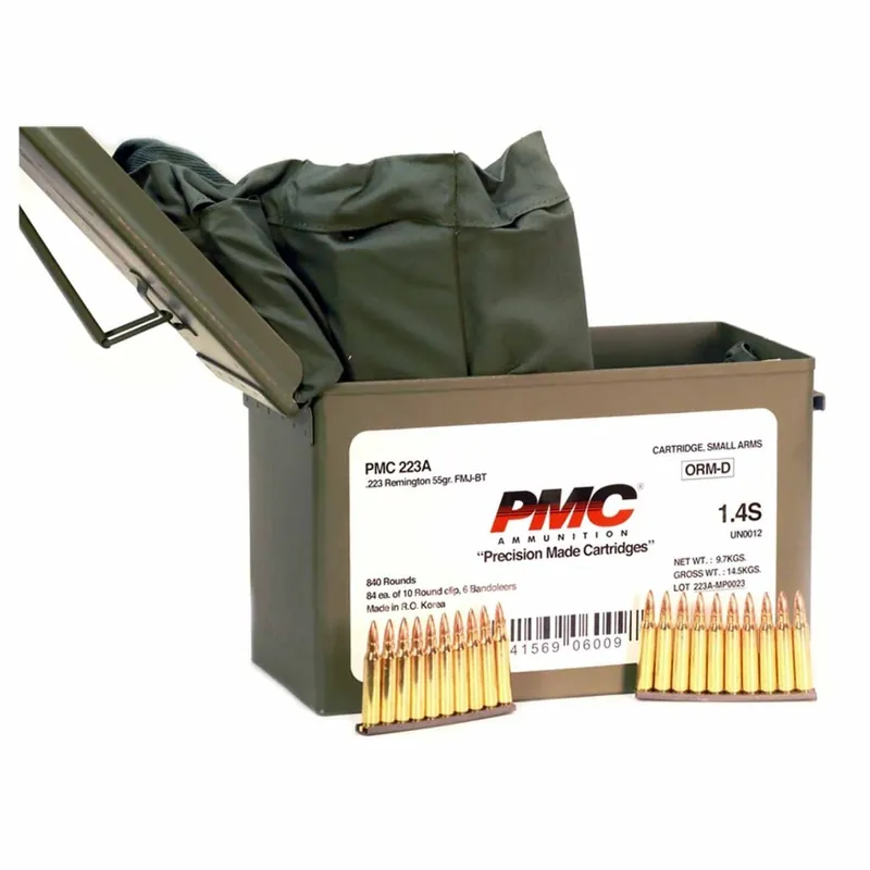 PMC 223 Rem 55gr FMJ 820rd Ammo Can