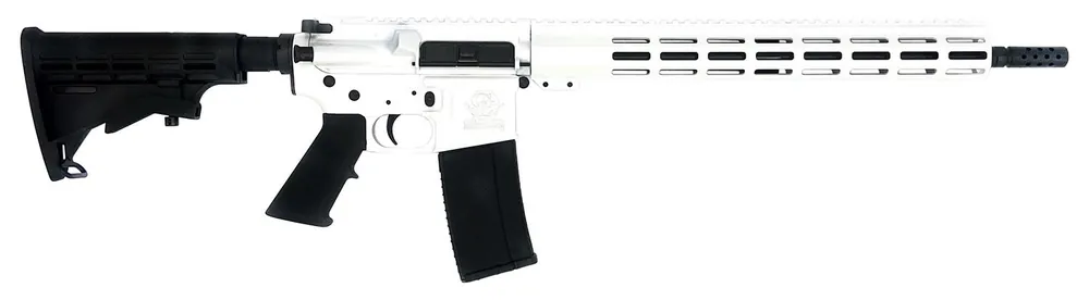 Great Lakes Firearms AR-15 223 Wylde 30+1 16" Alum Rec M-LOK Handguard Rail Adj Stock Muzzle Brake White Cerakote GL15223 WHT