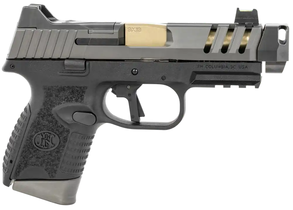 FN 509 CC Edge 9mm 10+1 4.20" Gold Steel Barrel SS Gray Slide Black Polymer Frame Threaded Compensator FO Sights 66101350
