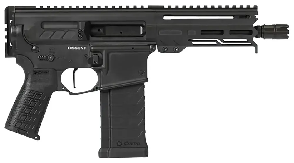 CMMG Dissent 5.7x28mm 32+1 6.50" FF Barrel Alum Rec M-LOK FF Handguard Buffer-less Action Compensator Rail Black 54AA847-AB
