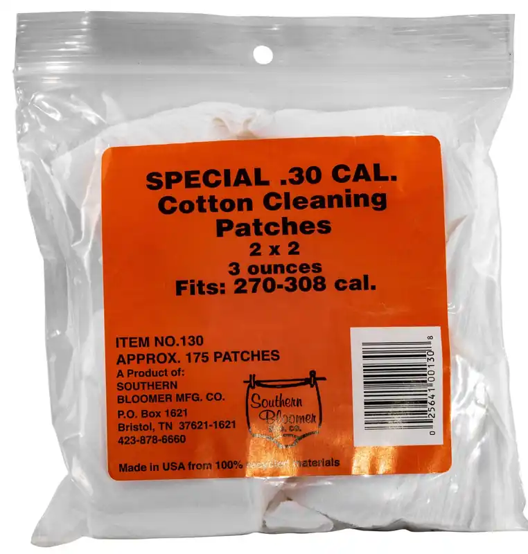 Southern Bloomer Cleaning Patches 30 Cal Cotton 175/Bag