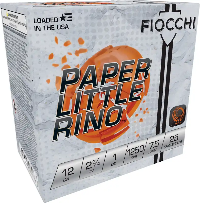 Fiocchi Paper Little Rino 12 Gauge 2.75" 1 oz 7.5 Shot 25 Bx/ 10 Cs
