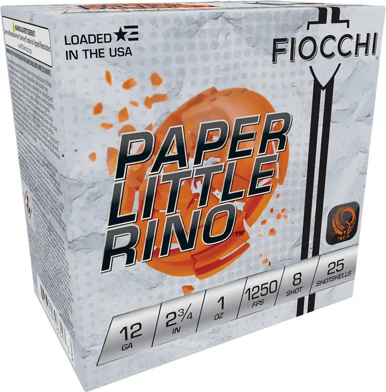 Fiocchi Target Shotshell Loads 12 ga 2.75" 1 oz 8 Shot 25Box/10Case