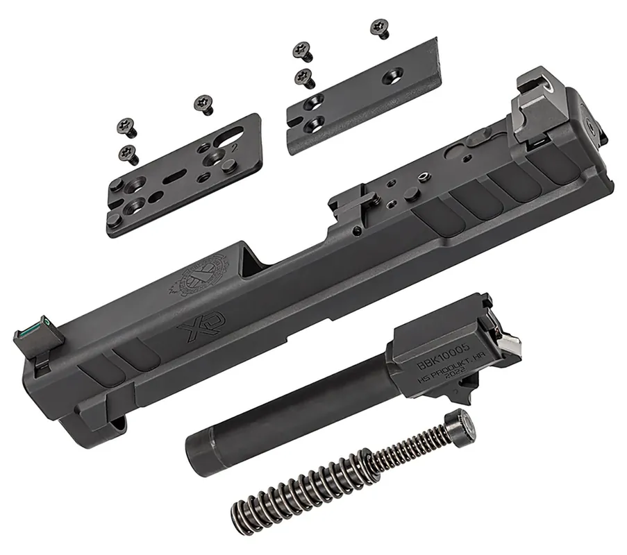 Springfield Armory XD OSP 9mm Luger 4" Barrel, Black Steel Slide for Springfield XD with Optics Cut, Suppressor Height Night Sights, Includes Cover Plates