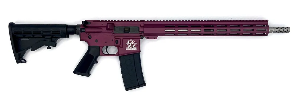Great Lakes Firearms AR-15 .223 Wylde 30+1 16" Alum Rec M-LOK Handguard Adj Stock Pic Rail Black/Black Cherry GL15223SS CHY