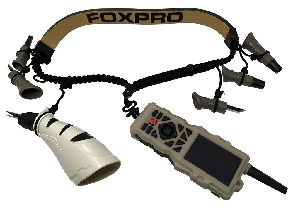 FOXPRO XD8 Lanyard Padded Neck Strap w/Paracord Lanyard Swivel Connection for Remote Six Hand Call Attachments Blk/Tan FXD8 LAN