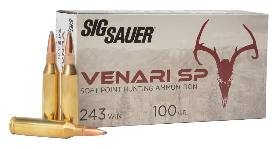 Sig Sauer Venari 243 Win 100 gr Soft Point (SP) 20 Bx/10 Cs