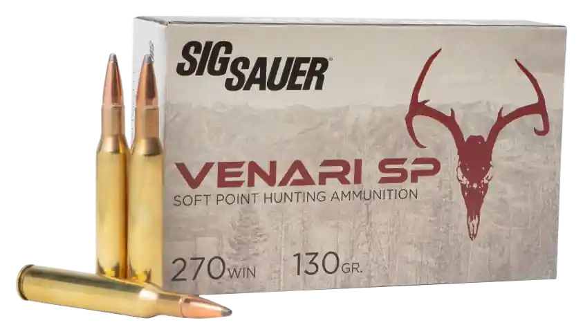 Sig Sauer Venari 270 Win 130 gr Soft Point (SP) 20 Bx/10 Cs