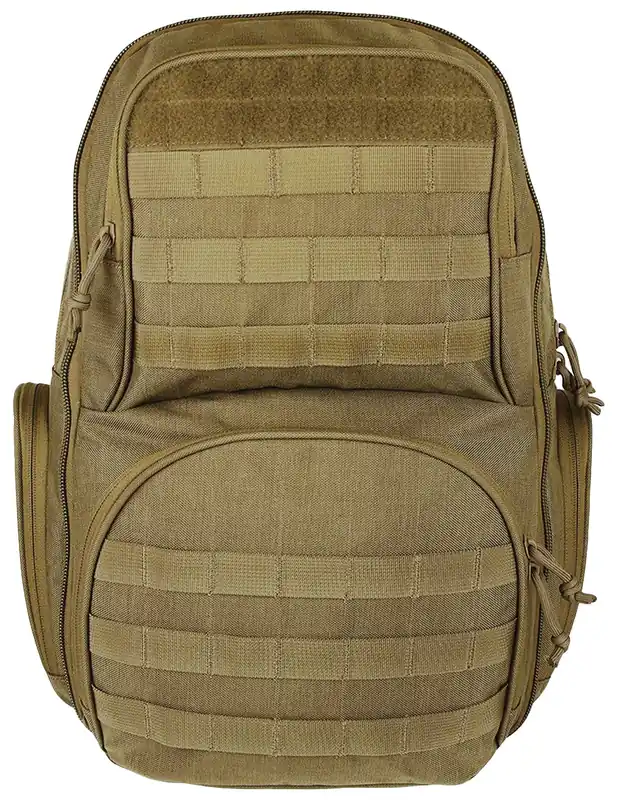 Advance Warrior Solutions Juggernaut 5 Day Pack Tan Polyester, MOLLE Front, Hydration System Compatible