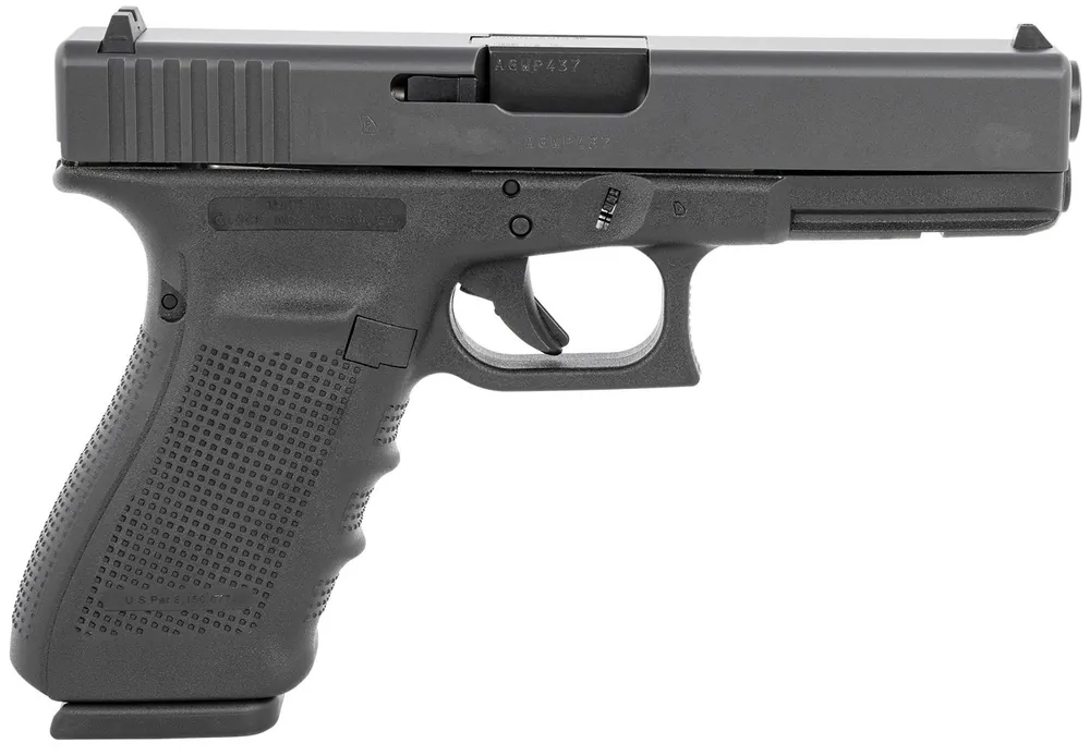 Glock G20 Gen4 (US Made) 10mm Auto 4.61" 15+1, Black, Finger Grooved Polymer Frame, Serrated Slide