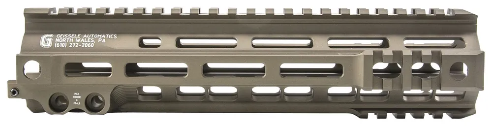 Geissele Automatics Super Modular Rail MK4 M-LOK, 9.30", Desert Dirt Aluminum for AR Platform, Barrel Nut Included
