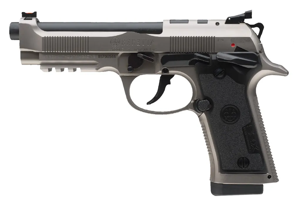 Beretta USA 92X PCO 9mm Luger 10+1 4.90" Black Barrel, Gray Nistan Steel Frame/Optic Cut Slide, Black Polymer Grip, Fiber Optic Sight