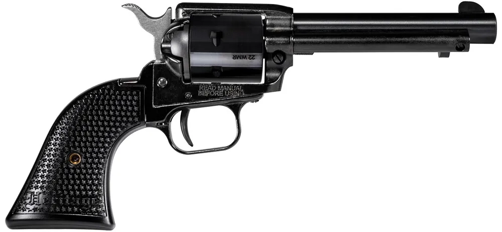 Heritage Mfg Rough Rider 22 LR/22 WMR Revolver 4.75" 6 Shot Black Cerakote RR22MB4PG