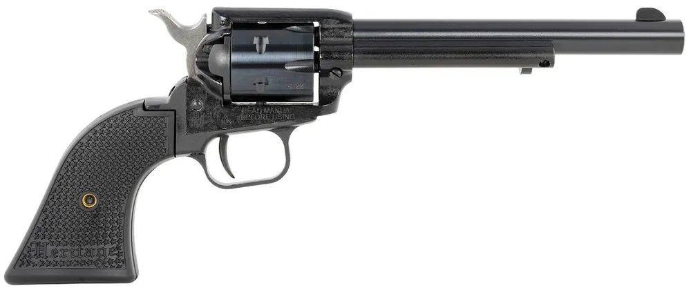 Heritage Mfg Rough Rider 22 LR/22 WMR Revolver 6.5" 6 Shot Black Cerakote RR22MB6PG