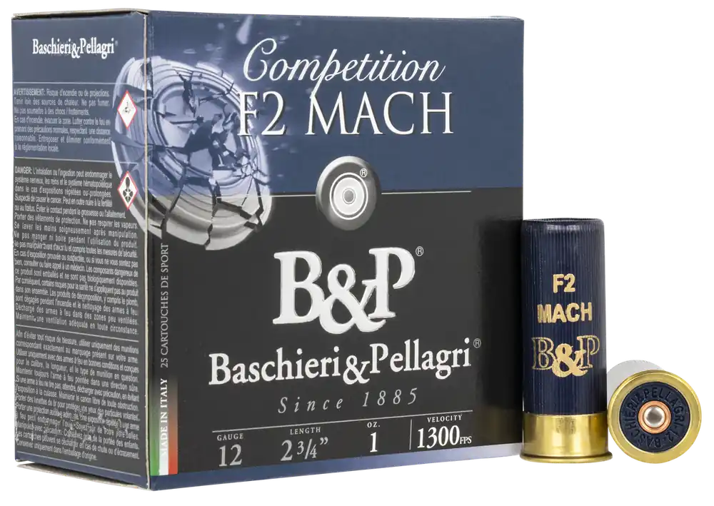 B&P F2 Mach 12 Gauge 2.75" 1 oz 1300 fps 7.5 Shot 25 Bx/10 Cs