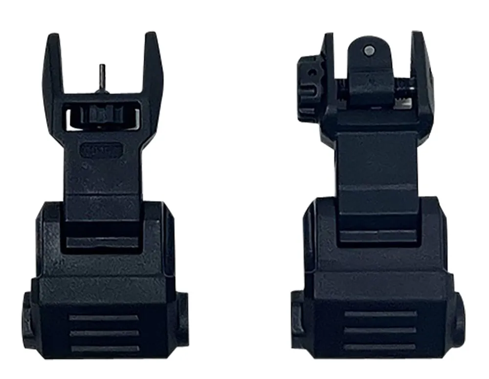 NcStar Picatinny High Profile Front and Rear Sight Set Black Polymer