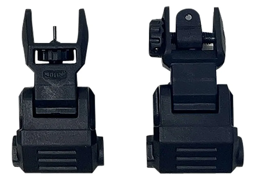 NcStar Picatinny Low Profile Front and Rear Sight Set Black Polymer